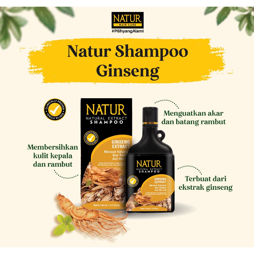 Natur Natural Extract Shampoo with Ginseng Extract