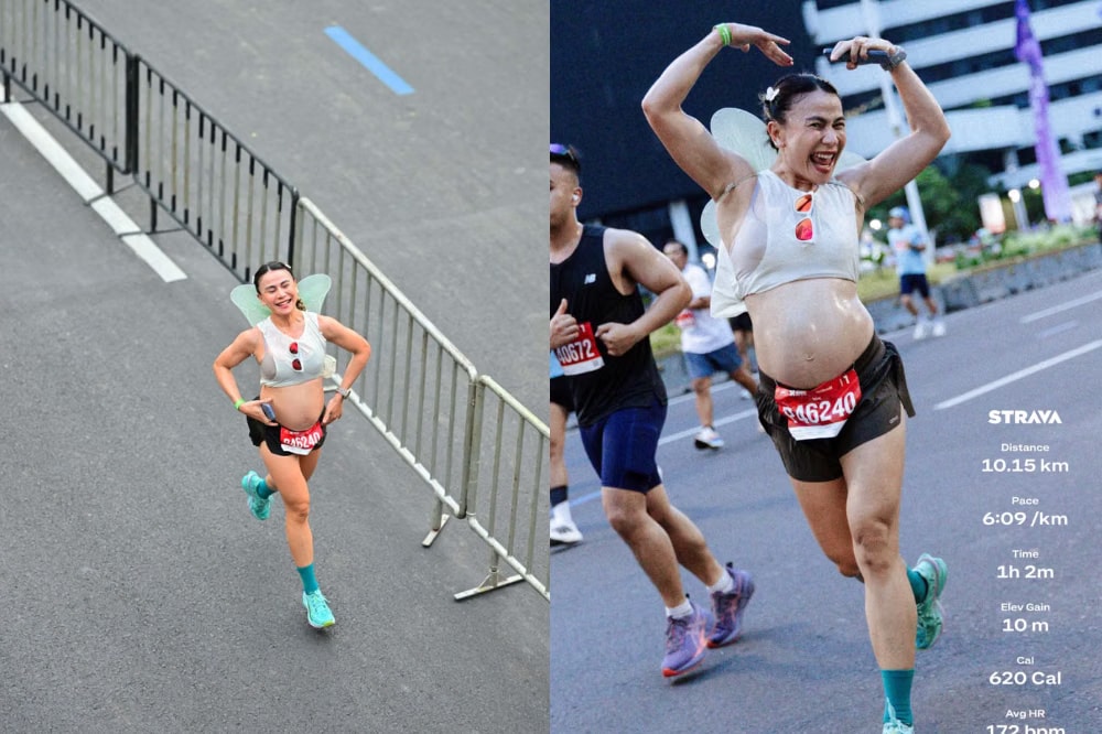 Dina Bawden Selesaikan Lomba 10K di JRF 2026 Saat Hamil 6 Bulan